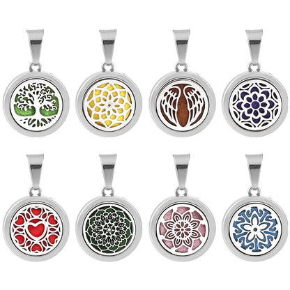 Aromatherapy pendant necklace designed for essential oil diffusion, providing discreet sensory support and calming regulation