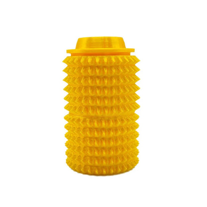 Adult stim toy showing pressable and spiked surface for proprioceptive relief