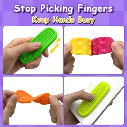 8PCS Texture Fidget Toy, Textured Elastic Sensory Strips
