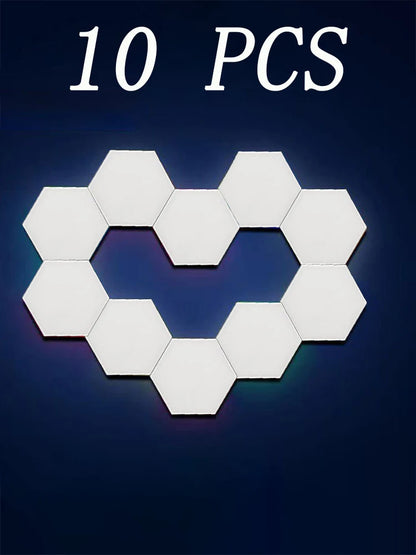 RGB Hexagon LED Wall Light- App-Controlled Visual Display for Neurodivergent-Friendly Spaces