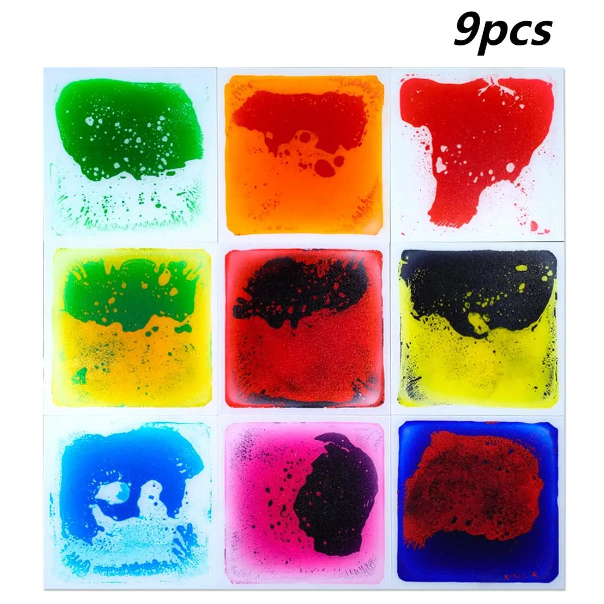1/4/6/9pcs coloured Liquid  Floor Tiles