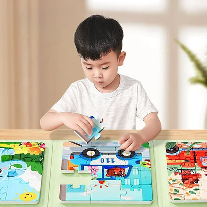 Hands-on magnetic puzzle set for neurodivergent learning and visual play
