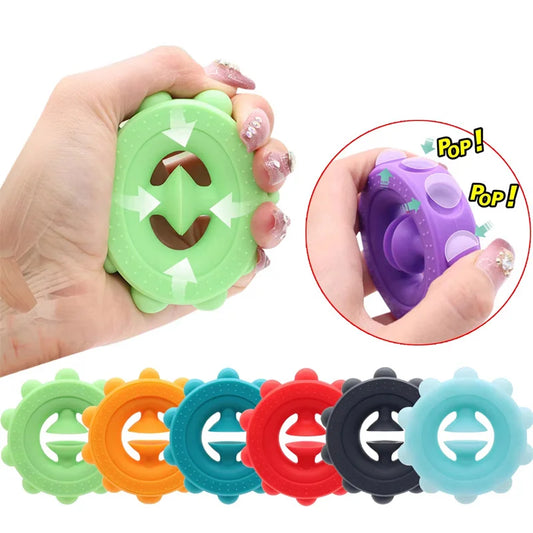 Silicone sensory ring for grip strengthening and tactile decompression