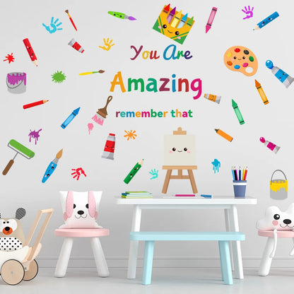 Colourful Inspirational Pencil quote wall sticker