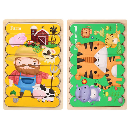 Wooden Strip Puzzle – Calm, Structured Play for Neurodivergent-Friendly Skill Building