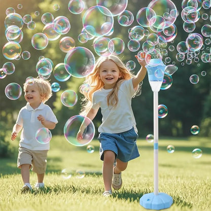 Electric Vertical Adjustable Height Bubble Machine With Music