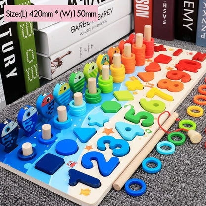 Wooden Number Puzzle Sorting Toys – Visual Numeracy Support for Neurodivergent Learners