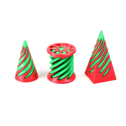 Set of 3 3D Printed Spiral Cone Fidget Toy