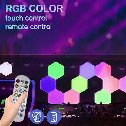 RGB Hexagon LED Wall Light- App-Controlled Visual Display for Neurodivergent-Friendly Spaces