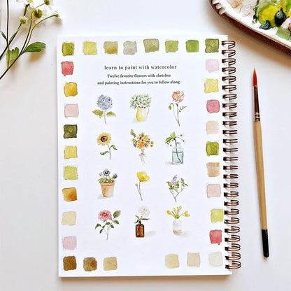 Beginner Watercolour Workbook – Guided Painting Activities for Mindfulness & Skill Building