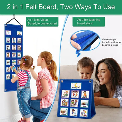 96 Pieces Kids Visual Schedule, Build Predictable Routines with Clarity and Choice