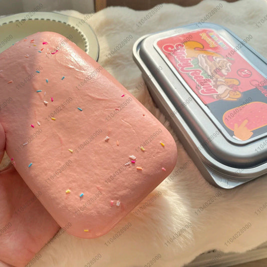 Sticky cake fidget aid designed for adult sensory stimulation and tactile relief