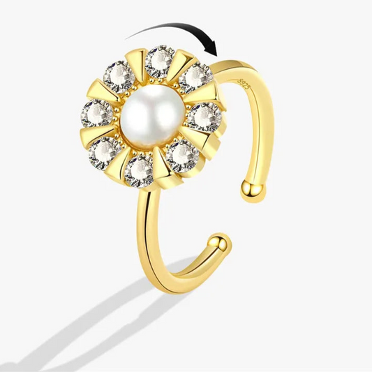 Gold Peral Ring Fidget Spinner