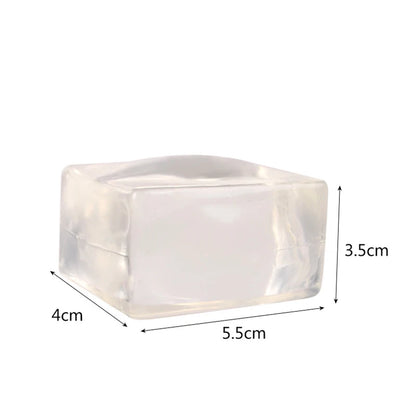 Transparent Ice Cube Squishie – Glitter Sensory Fidget for Stress & Emotional Regulation