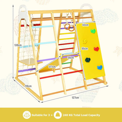 DORTALA 8-in-1 Kids Jungle Gym Playset