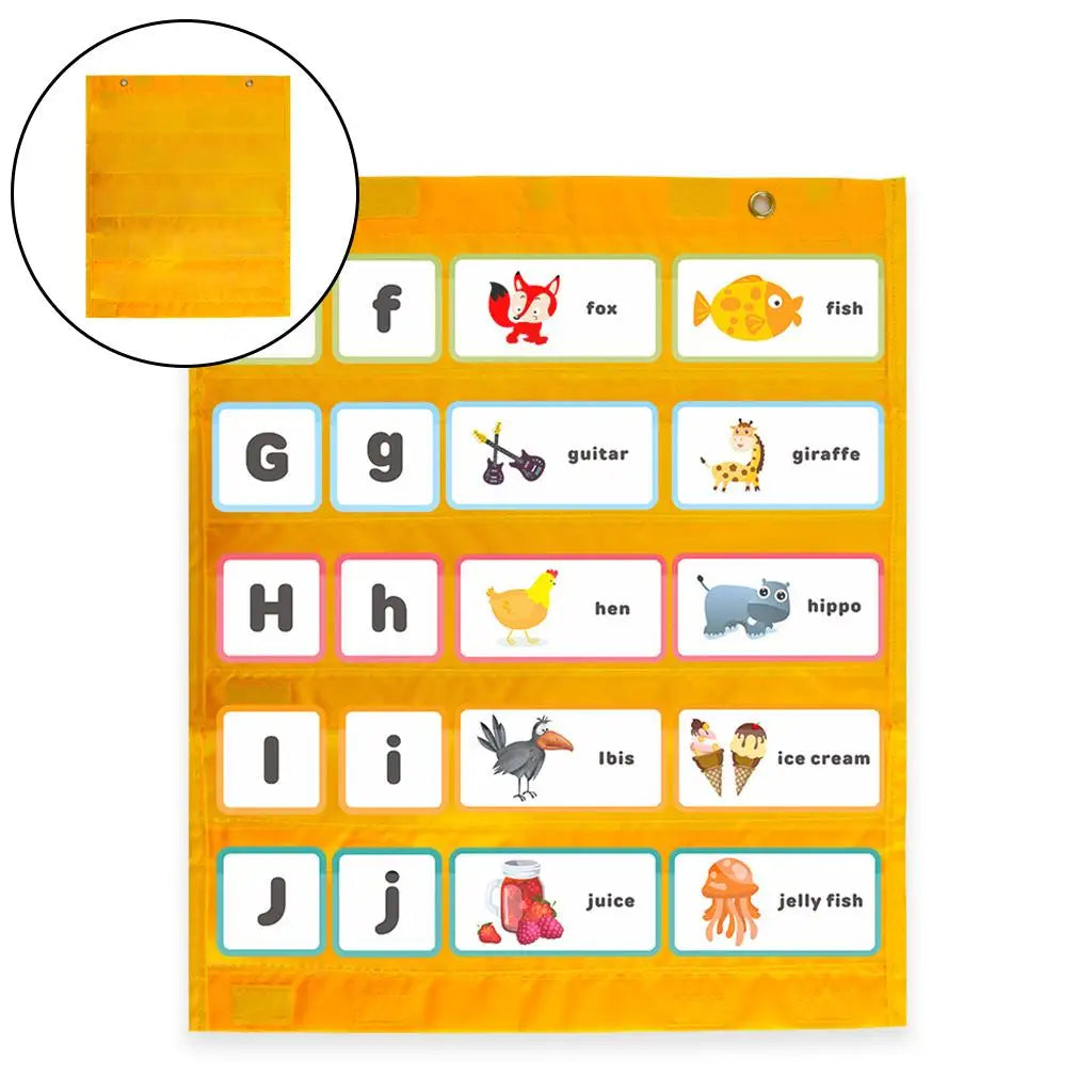 Wall Hanging Reusable Daily Schedule Chart – Green / Yellow / Red / Blue