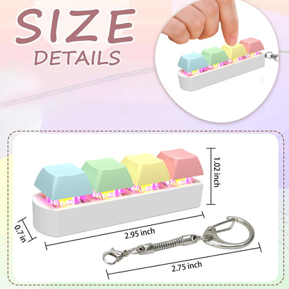 LED Mechanical Key Fidget – 4-Button Shaft Tester for Sensory Grounding & Emotional Regulation