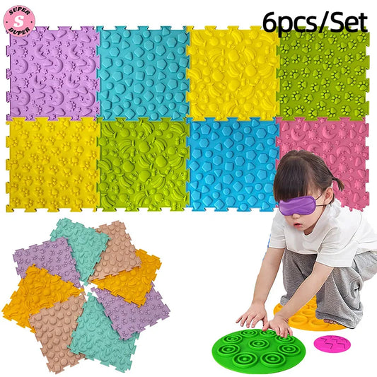 6Pcs Sensory Tactile Mats