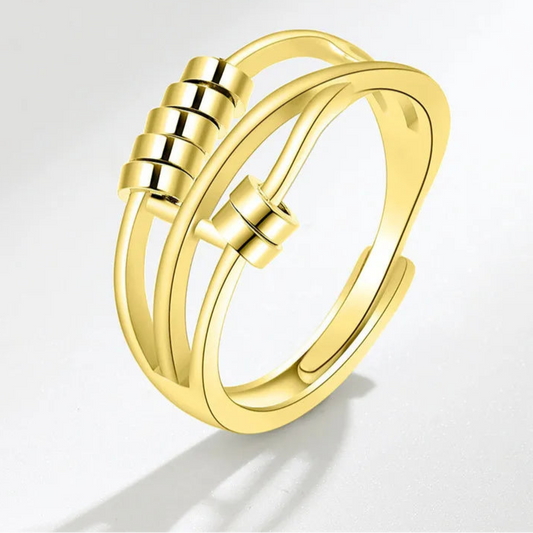 Gold Bead Ring Fidget Spinner