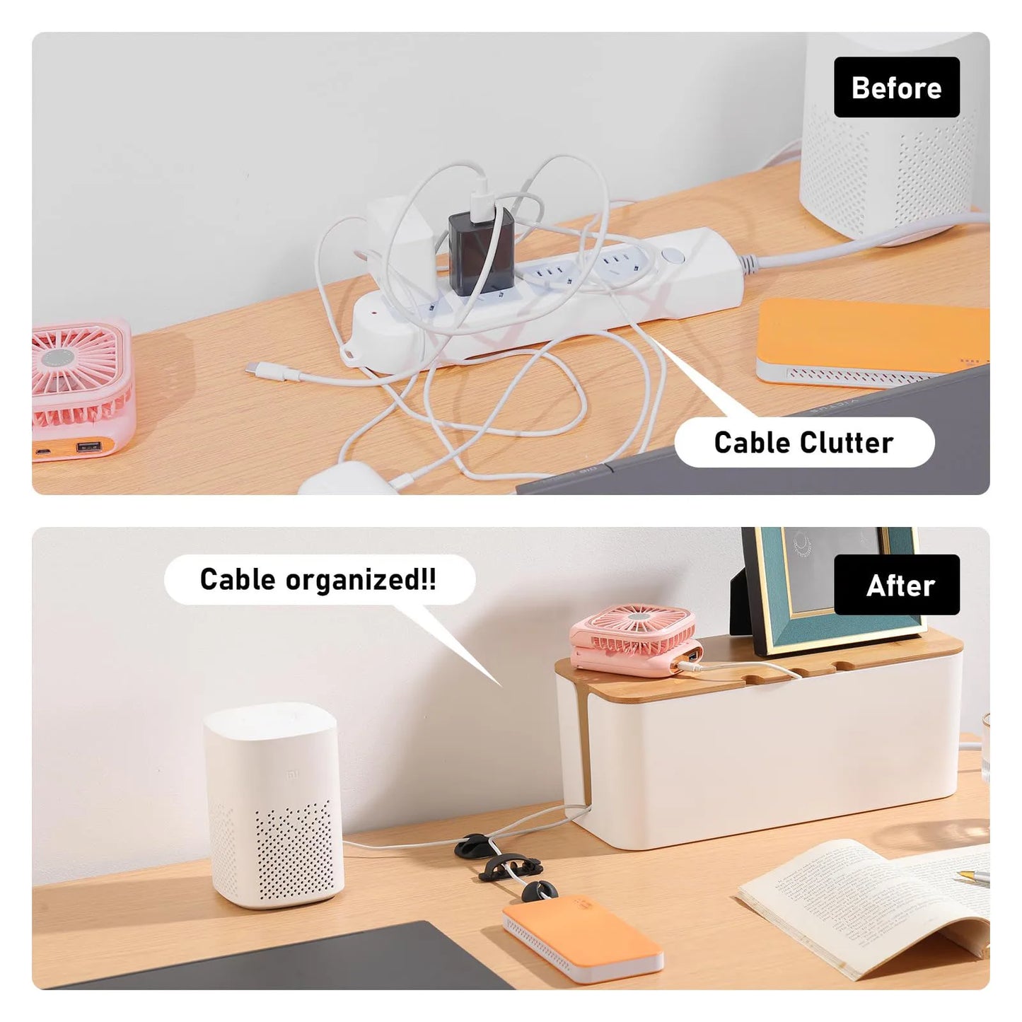 Cable Management Box- Clutter-Free Cord Storage for Calm, Organised Environments