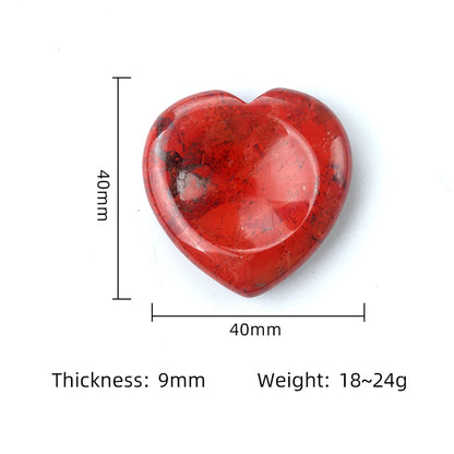 Heart Crystal Worry Stone – Polished Quartz for Stress Relief & Spiritual Grounding