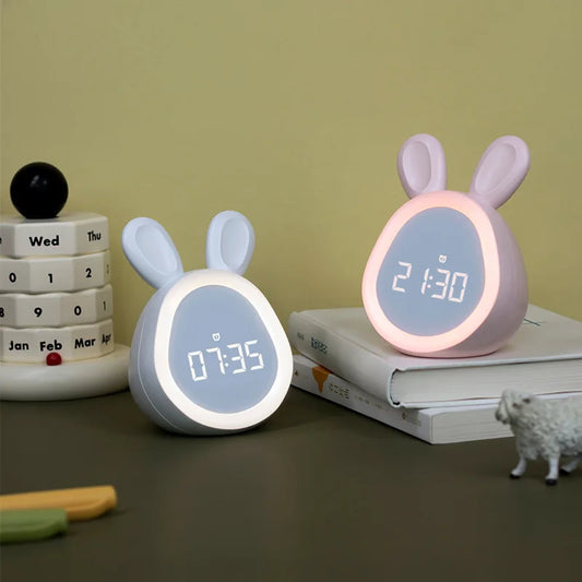 Rabbit LED Alarm Clock Night/Wake Up Light