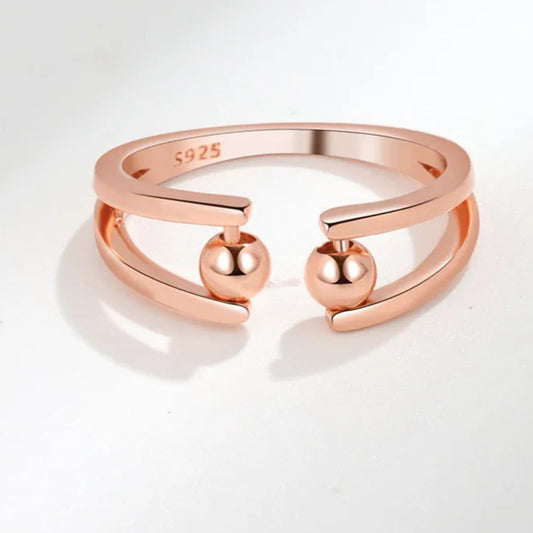 Rose Gold Ball  Ring Fidget Spinner
