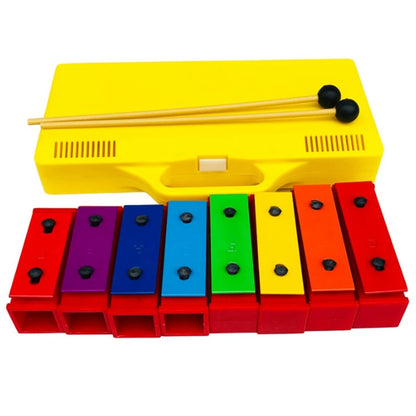 8 Notes Glockenspiel Resonator Bells With Yellow Case