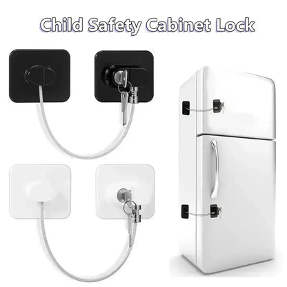 Slim safety lock for drawers, windows, and refrigerators