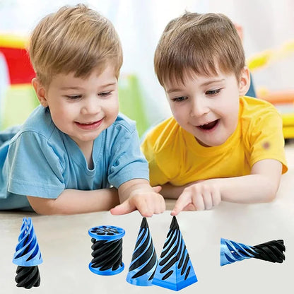 Set of 3 3D Printed Spiral Cone Fidget Toy