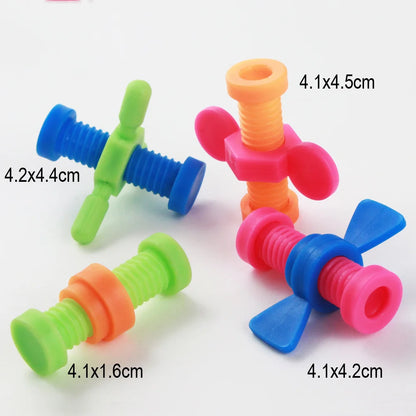 4pcs Colourful ABS Screwing Fidget