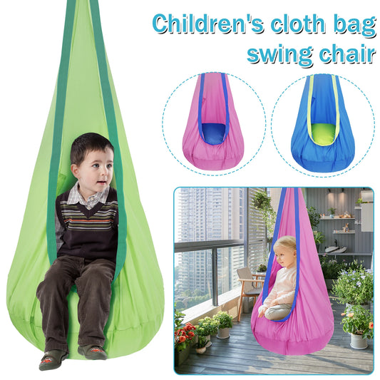 Kids Nylon Pod Swing with Inflatable Cushion