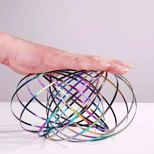 Inductive flow ring expanded and rotating in kinetic loop pattern