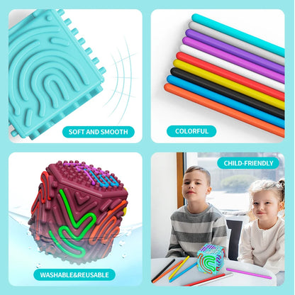 Silicone Multi-Faced Sensory Activity Board – Tactile Exploration Tool for Fine Motor & Cognitive Development
