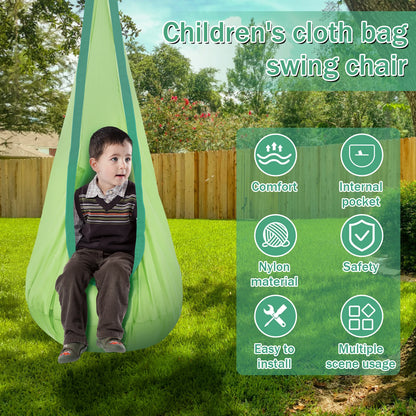 Kids Nylon Pod Swing with Inflatable Cushion