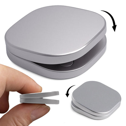 Metal stim disc with smooth sliding motion and built-in magnets for repetitive movement