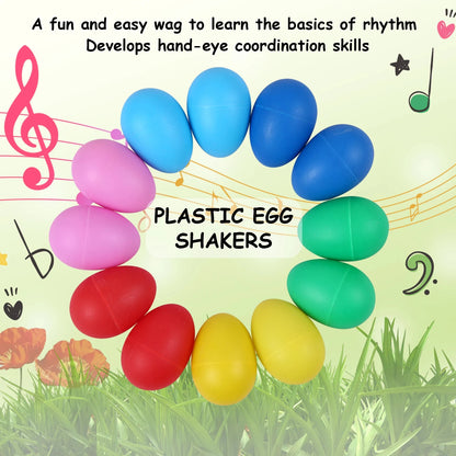 12Pcs Egg Shakers Percussion Musical Instruments