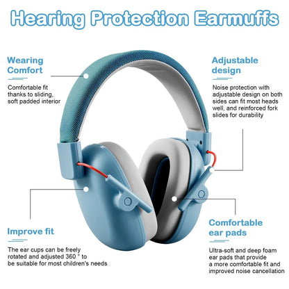 Kids Noise Cancelling Ear Defenders, Sensory Hearing Protection for Focus & Calm