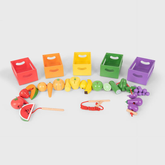 Wooden Sorting Fruit & Vegetable Crates