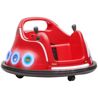 AIYAPLAY Angry Bird bumper car in bright red with joystick controls, designed for safe sensory movement
