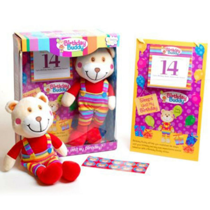 Birthday Buddy Count Down Bear – Sensory-Friendly Celebration Companion (Boy)