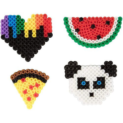 Close-up of iron bead activity kit supporting fine motor skills and creative planning.