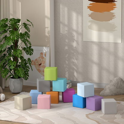 HOMCOM Soft Play Block Set – 12-Piece Foam Climbing Toy for Toddlers