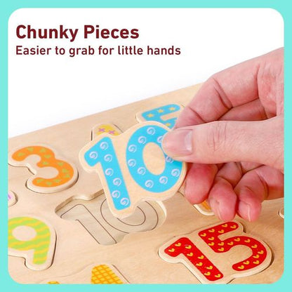 SOKA Wooden Number Board – Early Maths Puzzle with Numbers 1–20