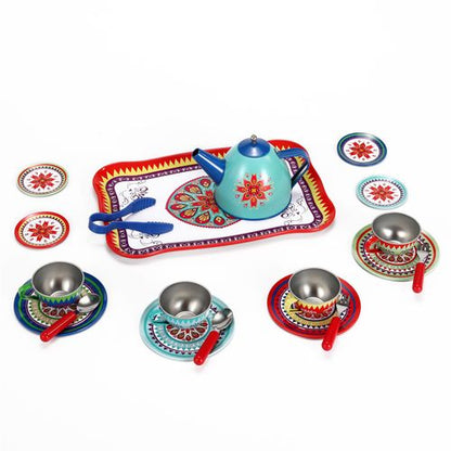 SOKA Afternoon Party Tea Set – Vintage Pretend Play Tableware for Social Skills & Imaginative Play