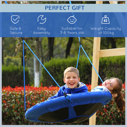 Round Saucer Swing – 100cm Nest-Style Hanging Seat with Adjustable Ropes