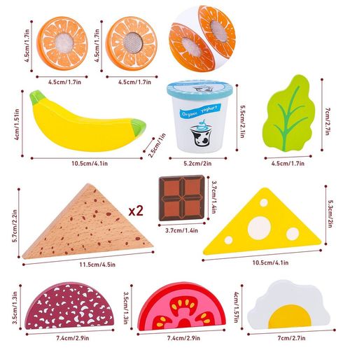 SOKA Sandwich Lunchbox Set– Wooden Pretend Food Toy in Classic Carry Case