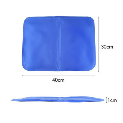 Side angle of gel pad with soft PVC shell designed for body-responsive cooling