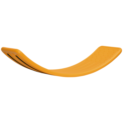 Bright orange ZONEKIZ kids balance board with textured anti-slip strip for movement and regulation