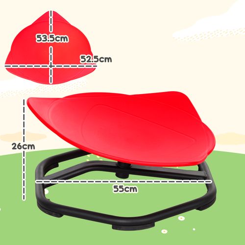 Top view of circular spin base with textured surface for safe seated movement regulation